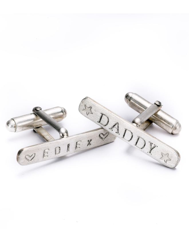 Personalised Skinny Bar Cufflinks