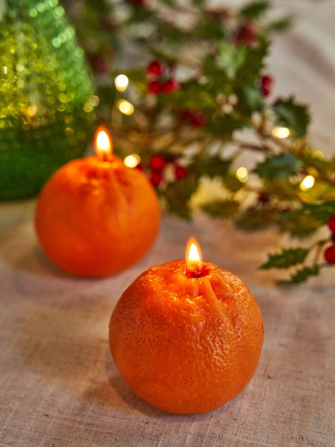 Oranges Christmas Candle