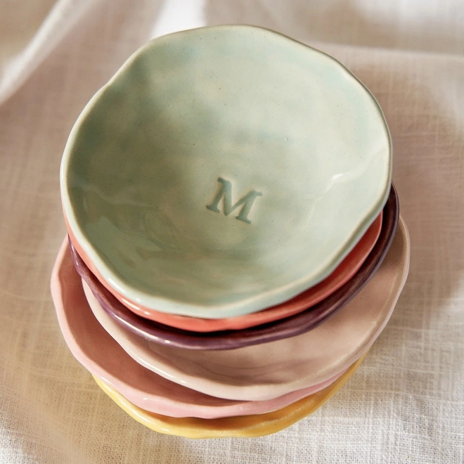 Personalised jewellery storage dish