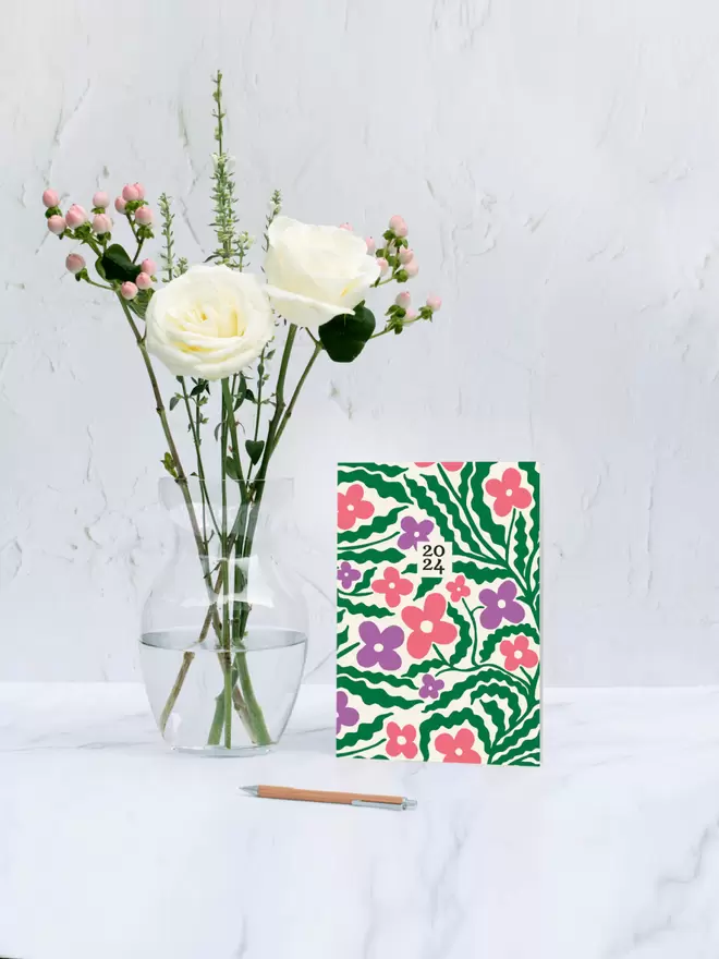 Cute A5 2024 Diary with Floral cover