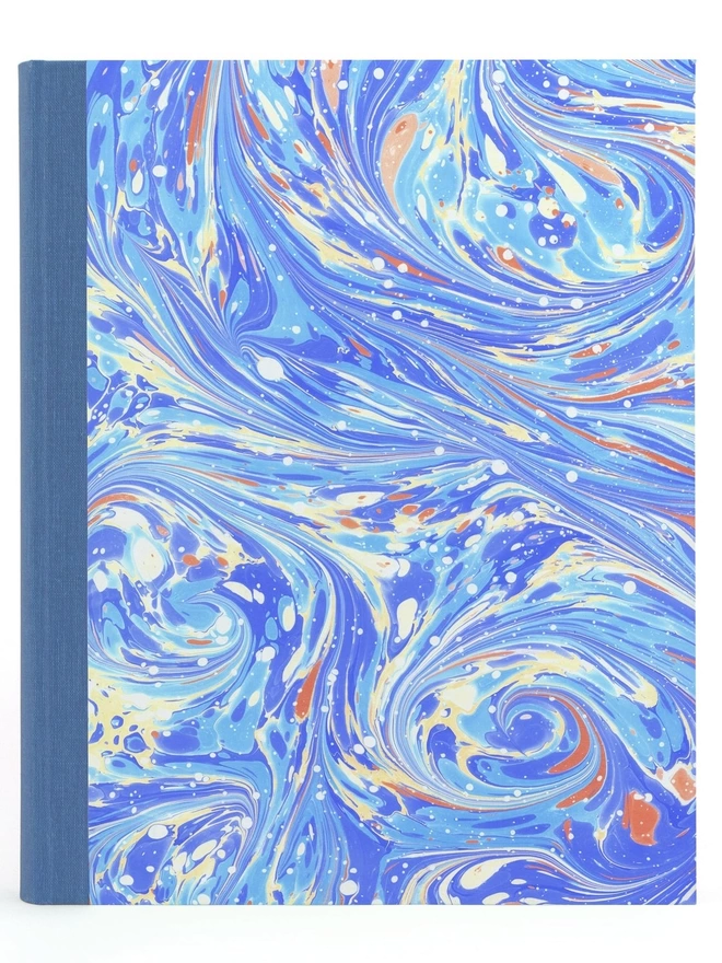 Marbled Photo Album - Blue, Gold & Copper
