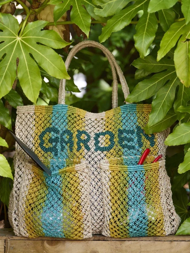The Garden Woven Tote Bag