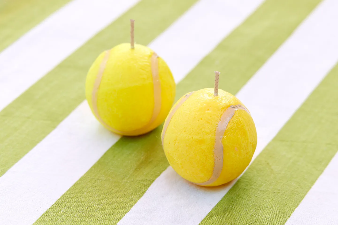 Tennis ball candles