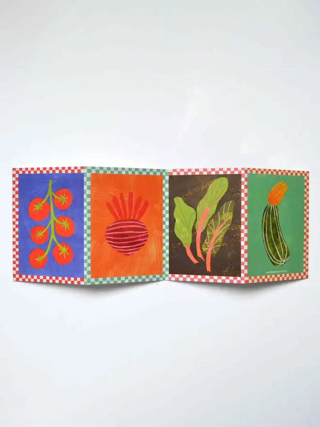 Veg patch concertina card