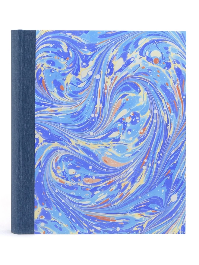 Marbled Photo Album - Blue, Gold & Copper