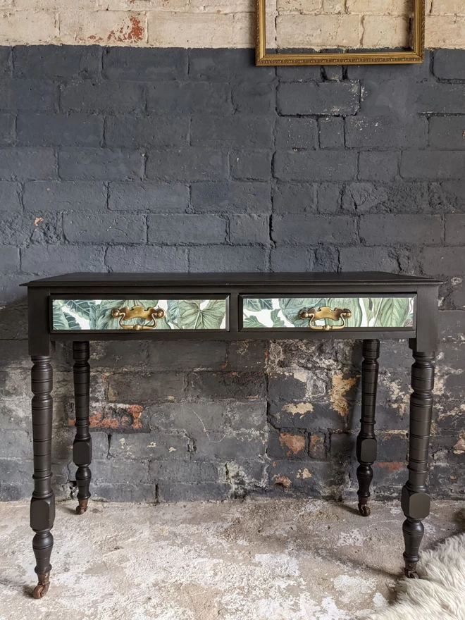 dark plum console table