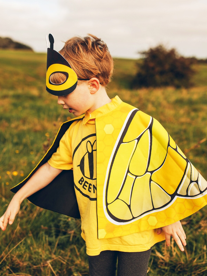 kids save our bees hero cape and mask set