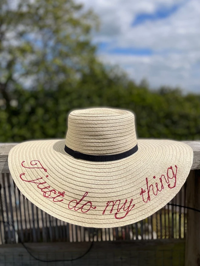 I Just Do My Thing Embroidered Sun Hat