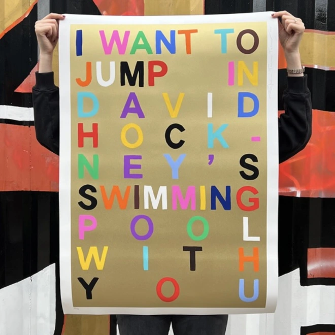 I want to jump in David Hockney's Swimming Pool Screenprint