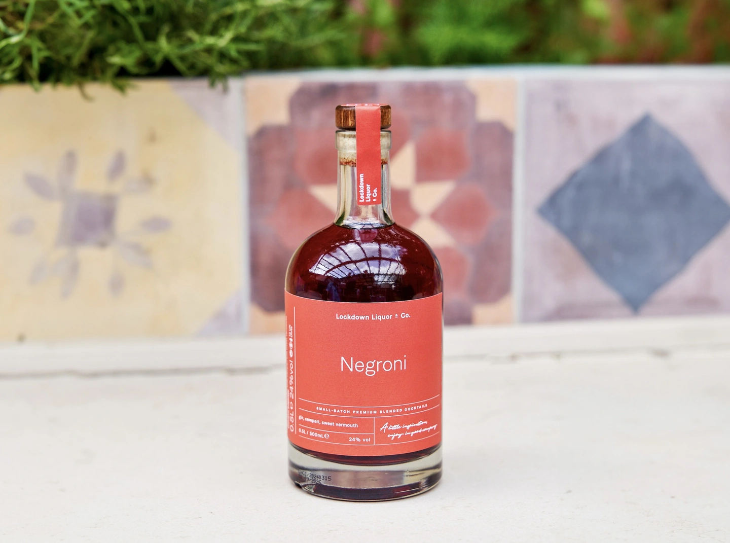 Personalised negroni bottle