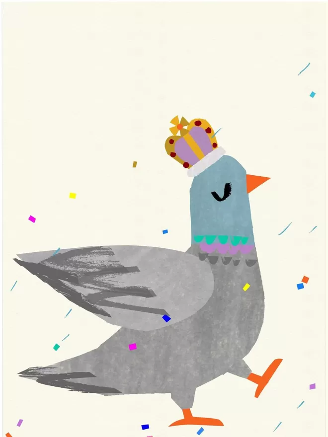 Pigeon Party Giclee Print