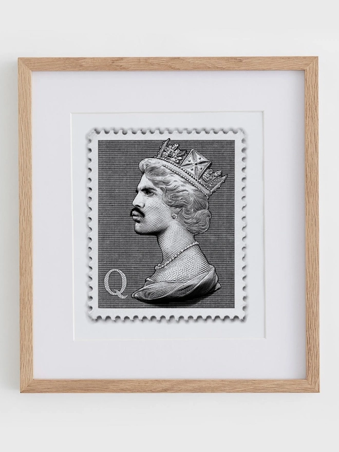 Limited Edition 'Freddie Mercury Mini Stamp' Art Print 