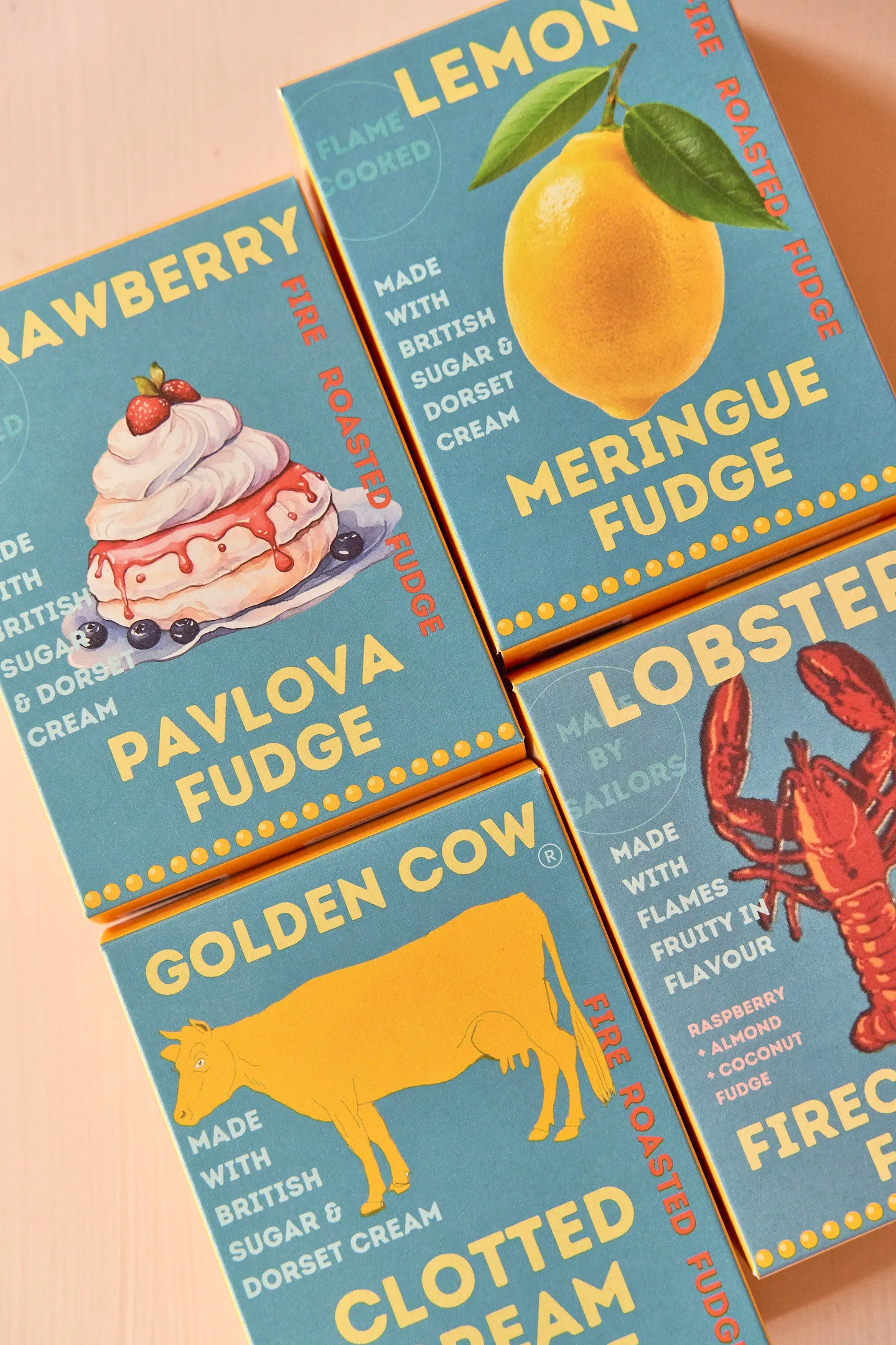 four boxes of fudge