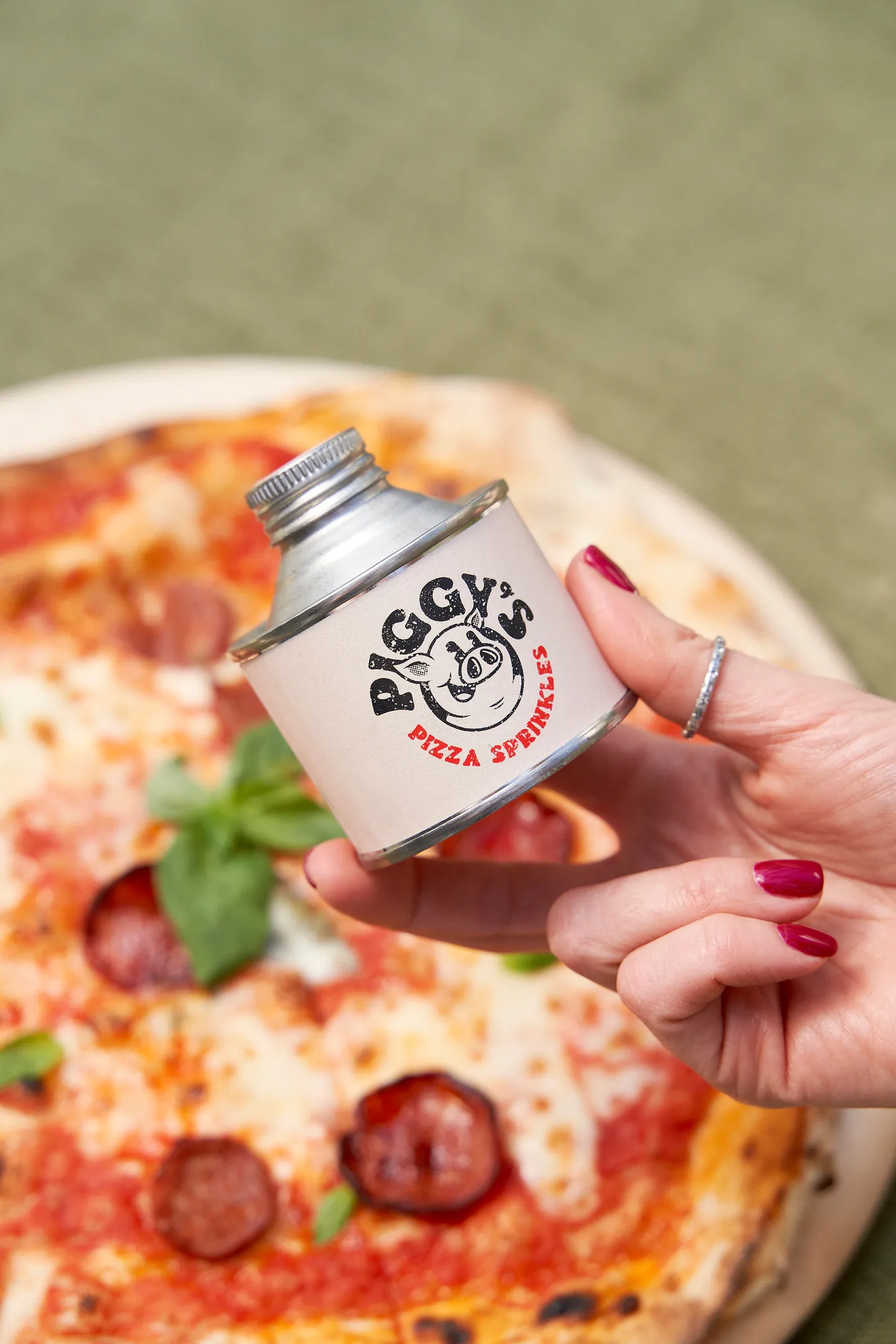 Piggy's hot honey pizza sprinkles