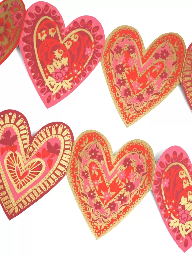 Heart Concertina Garland