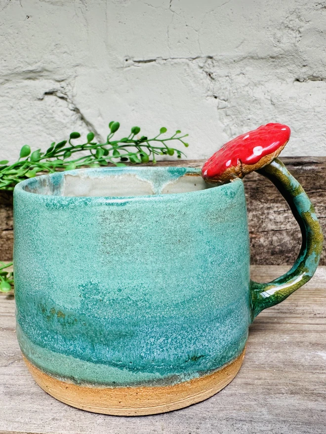 Ceramic Toadstool Mushroom Mug