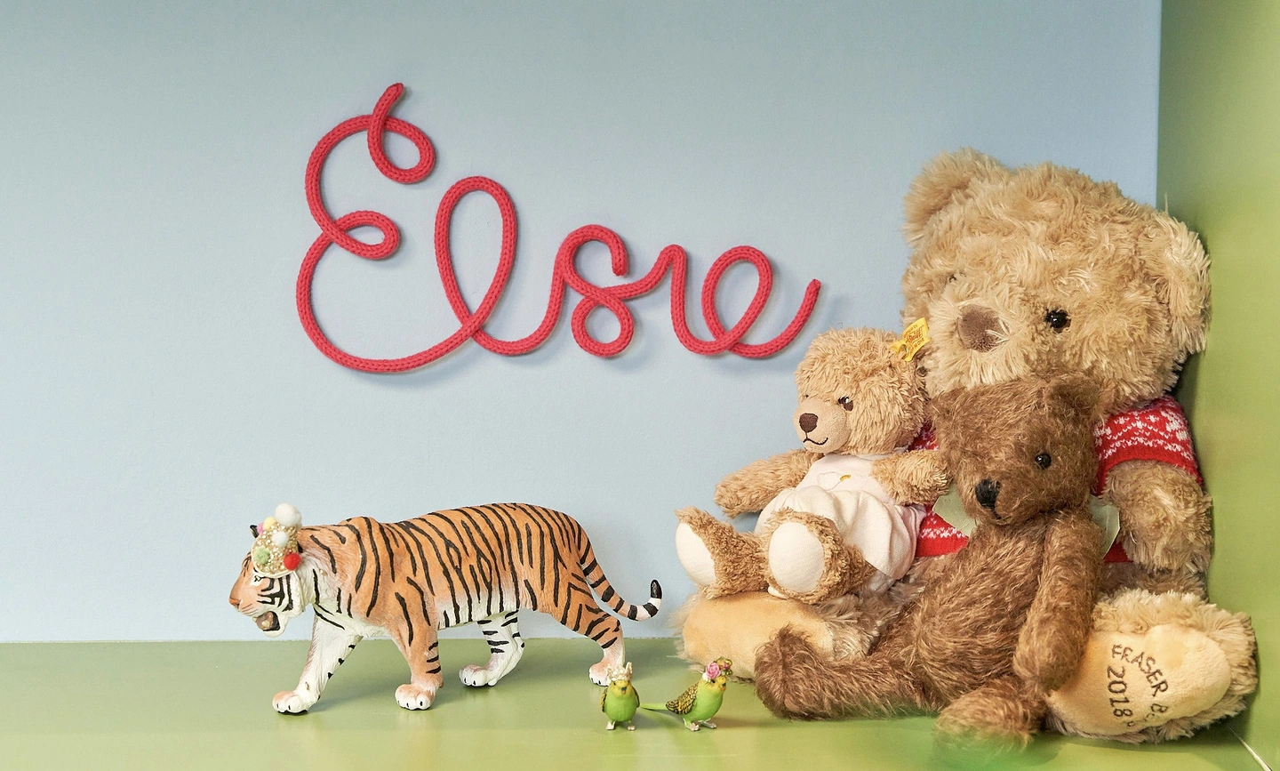 Personalised wire knitted name sign