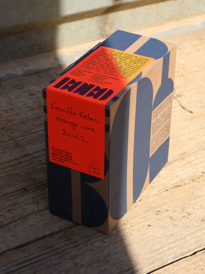 French orange wine box 