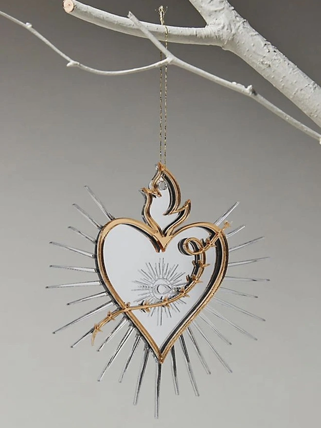 Sacred Heart Christmas Tree Ornament