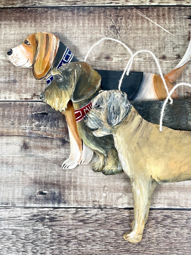 dog breed hanging keepsakes
