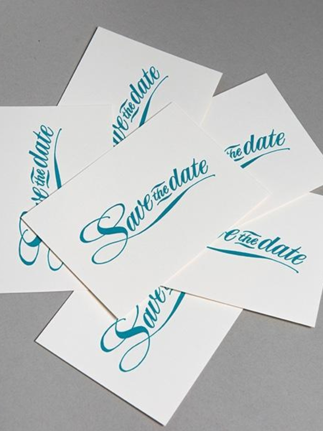 Save The Date Letterpress Invites 