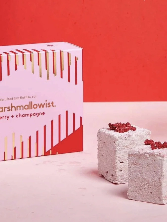 Raspberry + Champagne Marshmallows