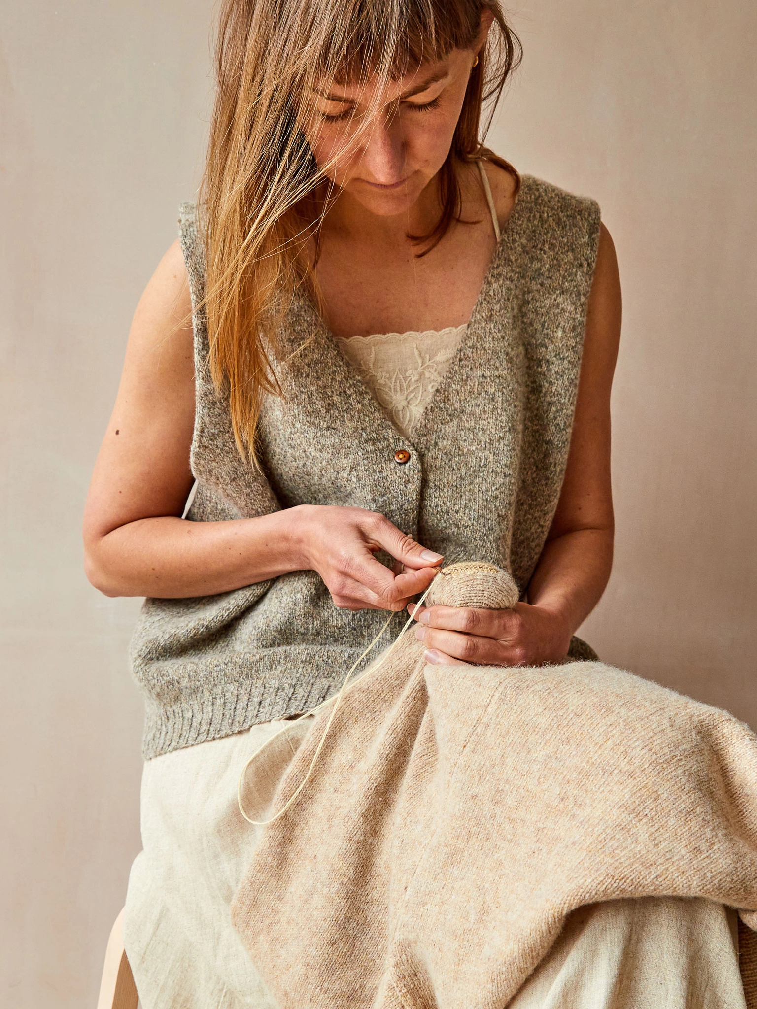Founder of rove knitwear darning 