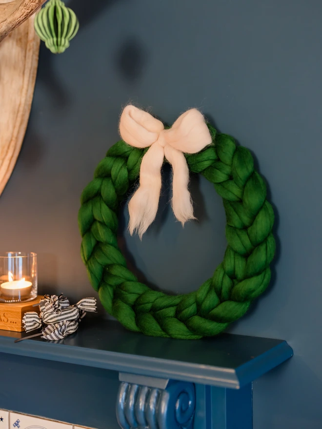 Knitted Christmas wreath