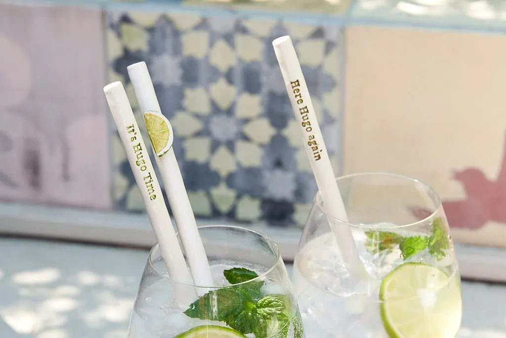 Gin and tonic ceramic straws