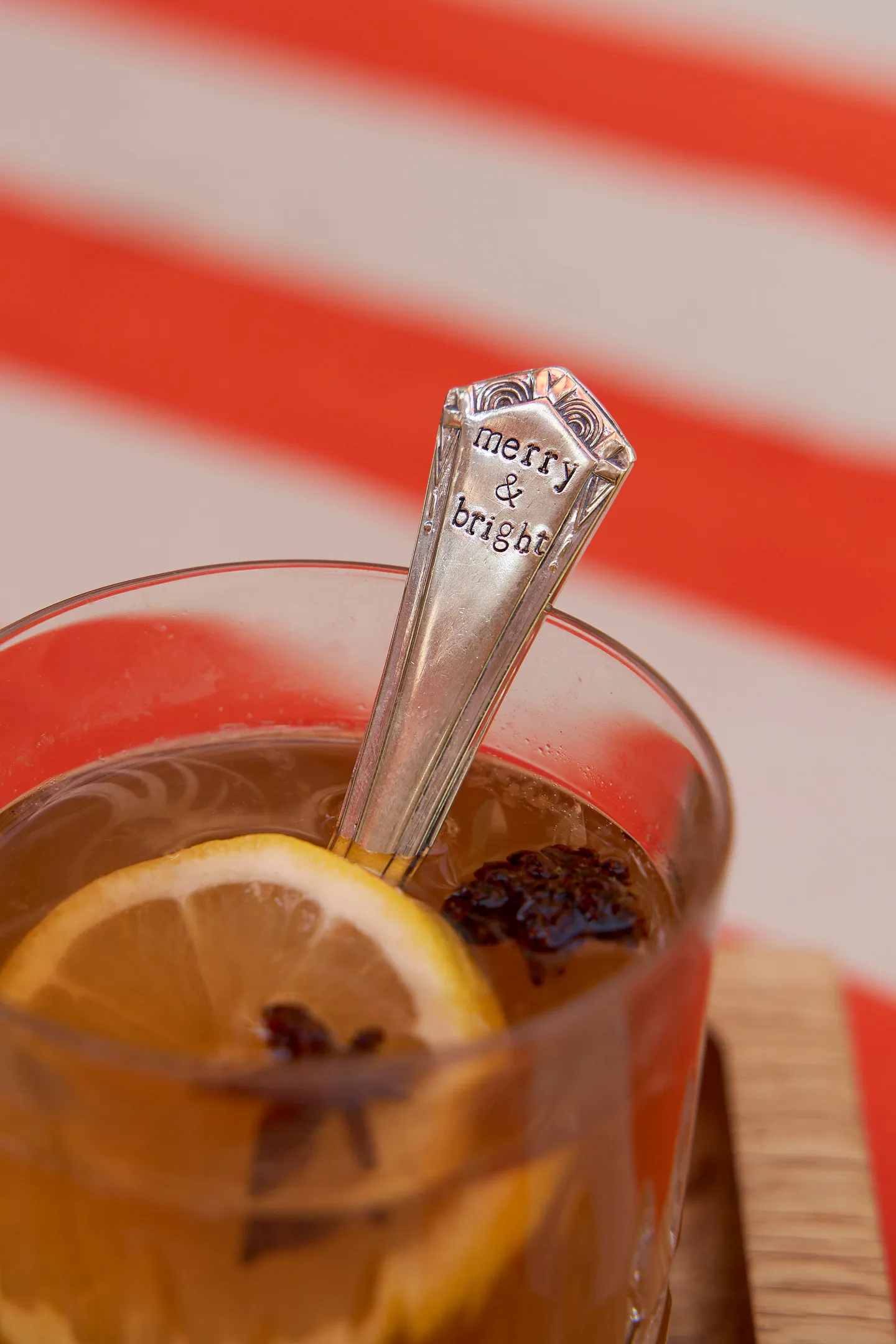 Merry and bright cocktail stirrer