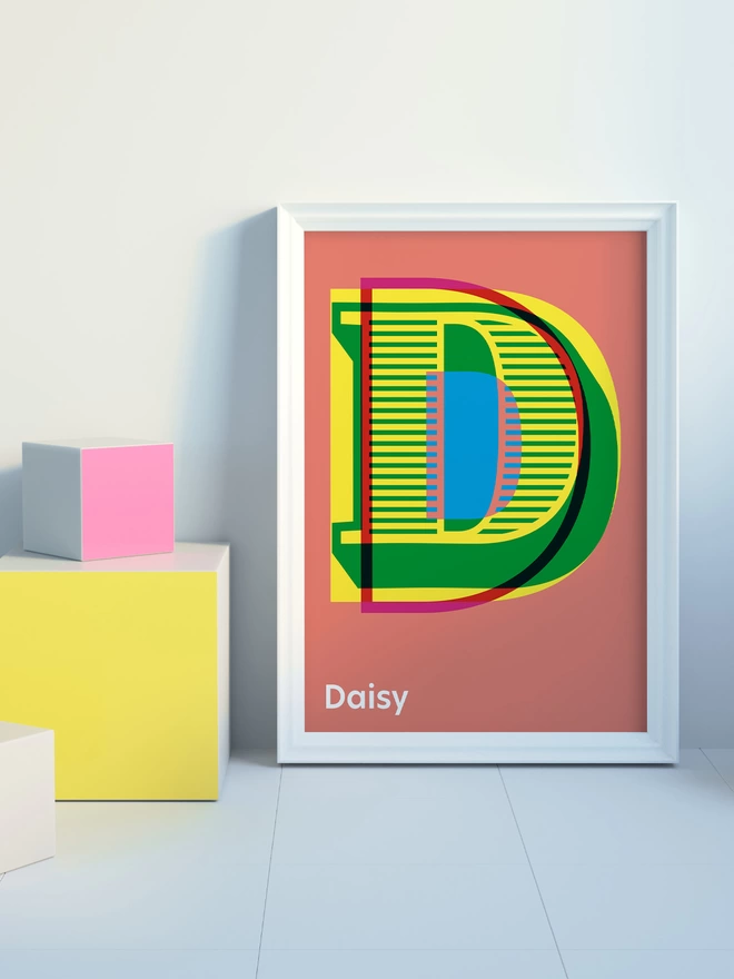 Kids Art Print | Personalised Monogram | Full Alphabet Set | Giclée Print