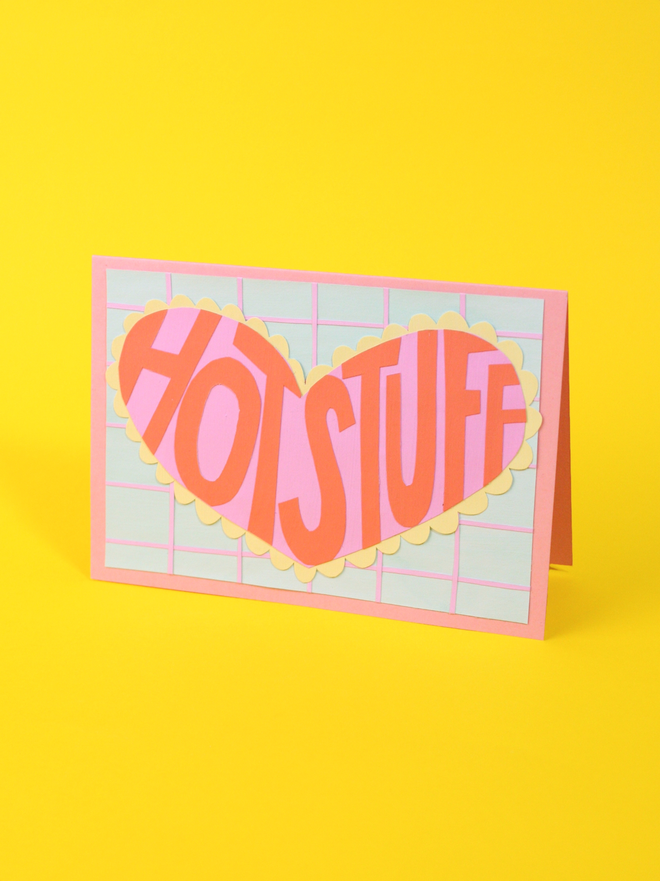 'Hot Stuff' Collaged Card