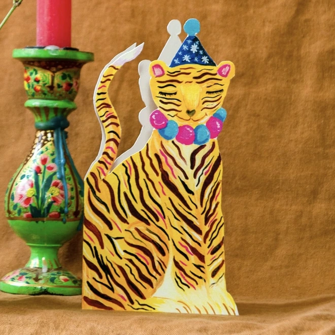 Party tiger card for kids