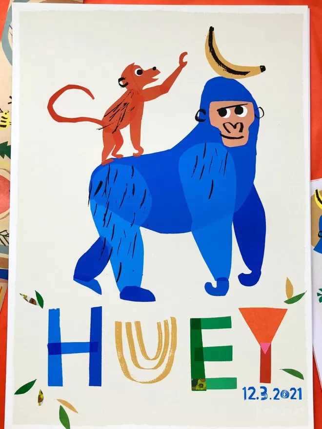 Personalised Gorilla Print