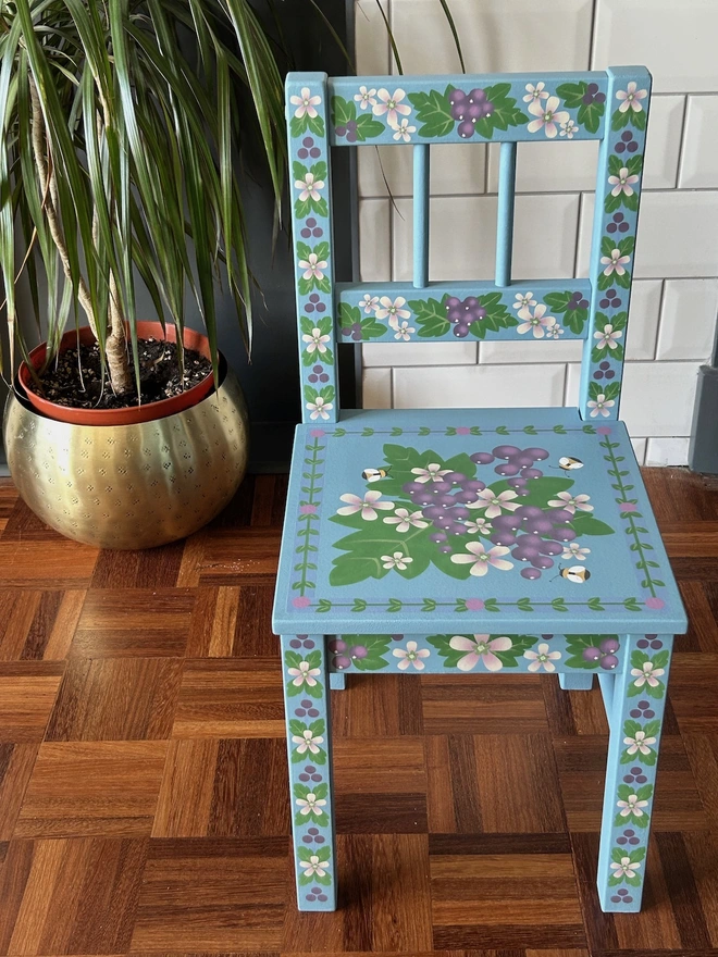 Child's Wooden Hand Painted Chair