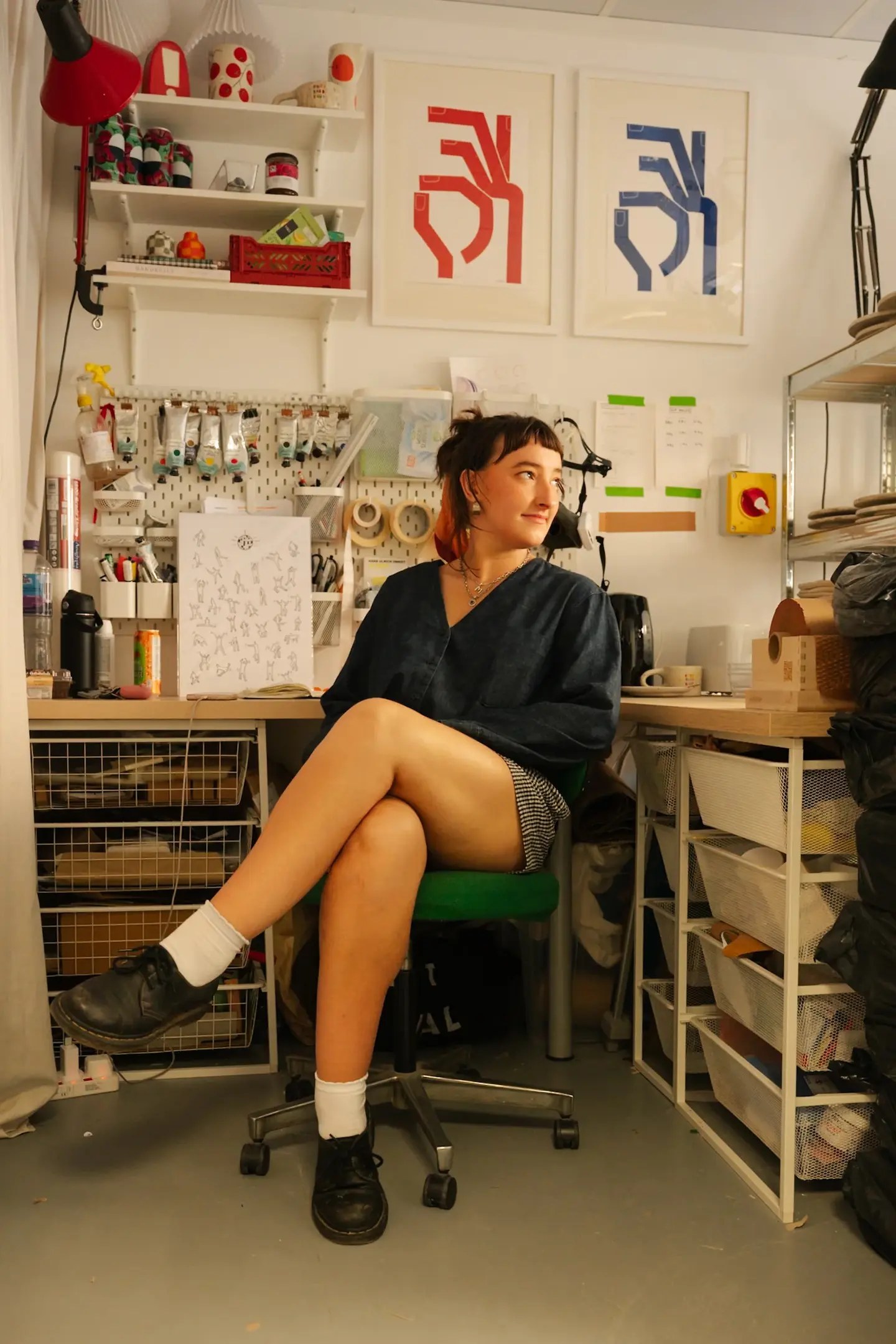 martha in her art studio