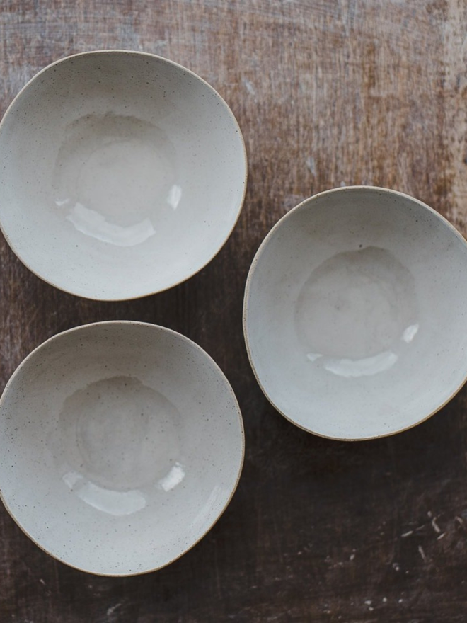 handmade ceramic breakfast bowls