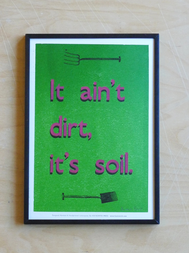 It ain't dirt, it's soil