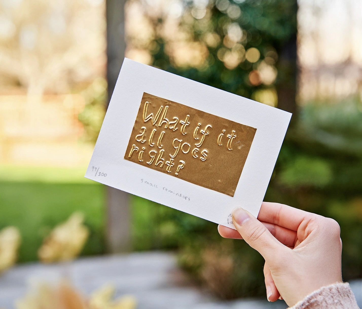 What if it all goes right tin embossing