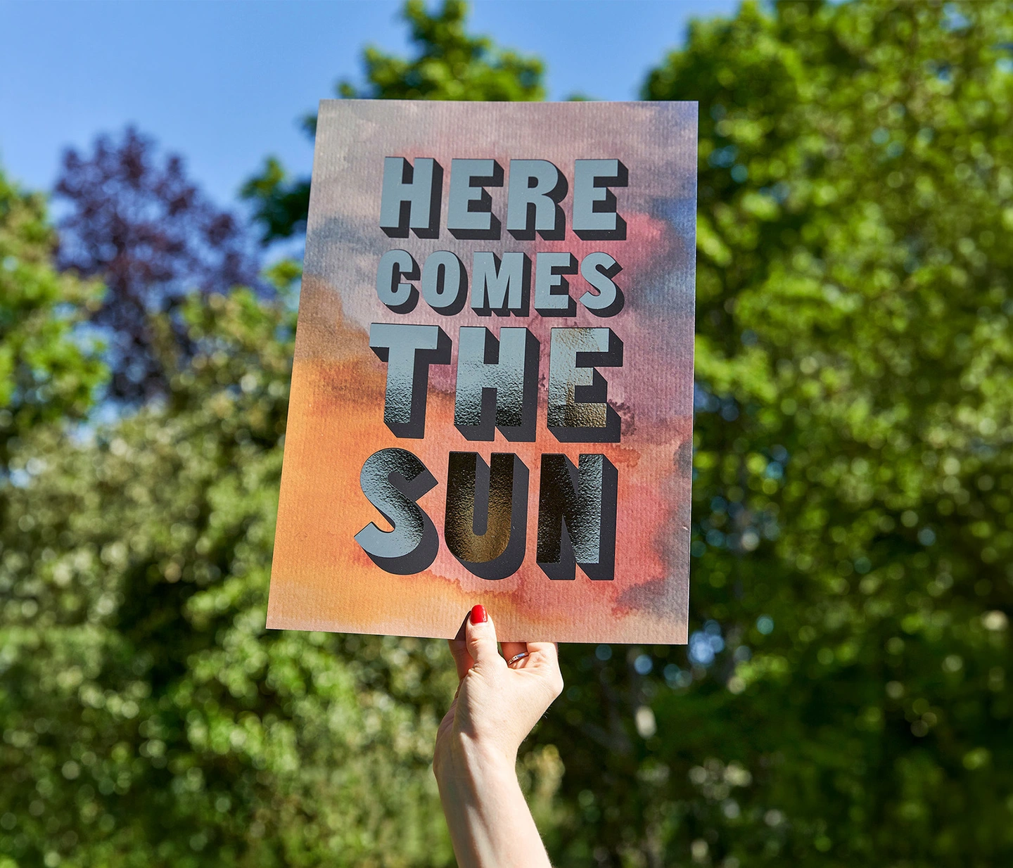 Here comes the sun summer print