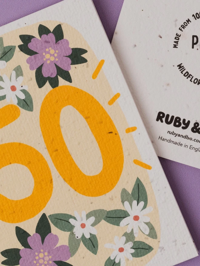 Plantable 50th Birthday Card