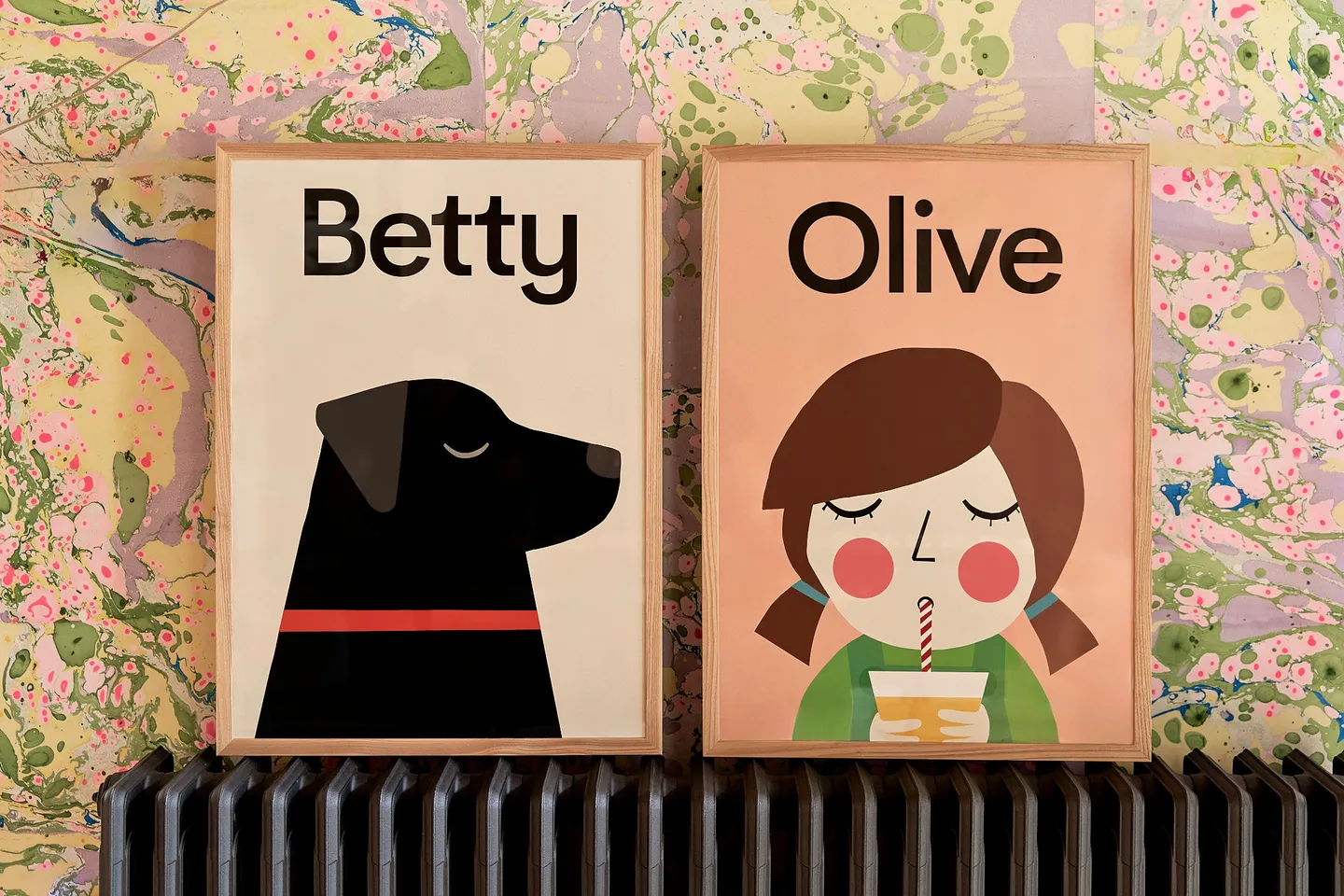 Olive and Betty Personalised print