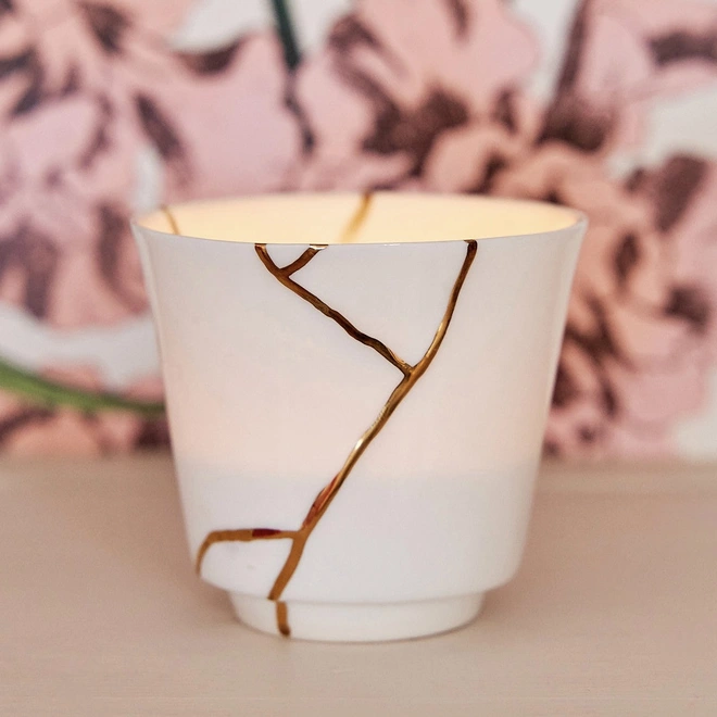 Kintsugi tea light holder