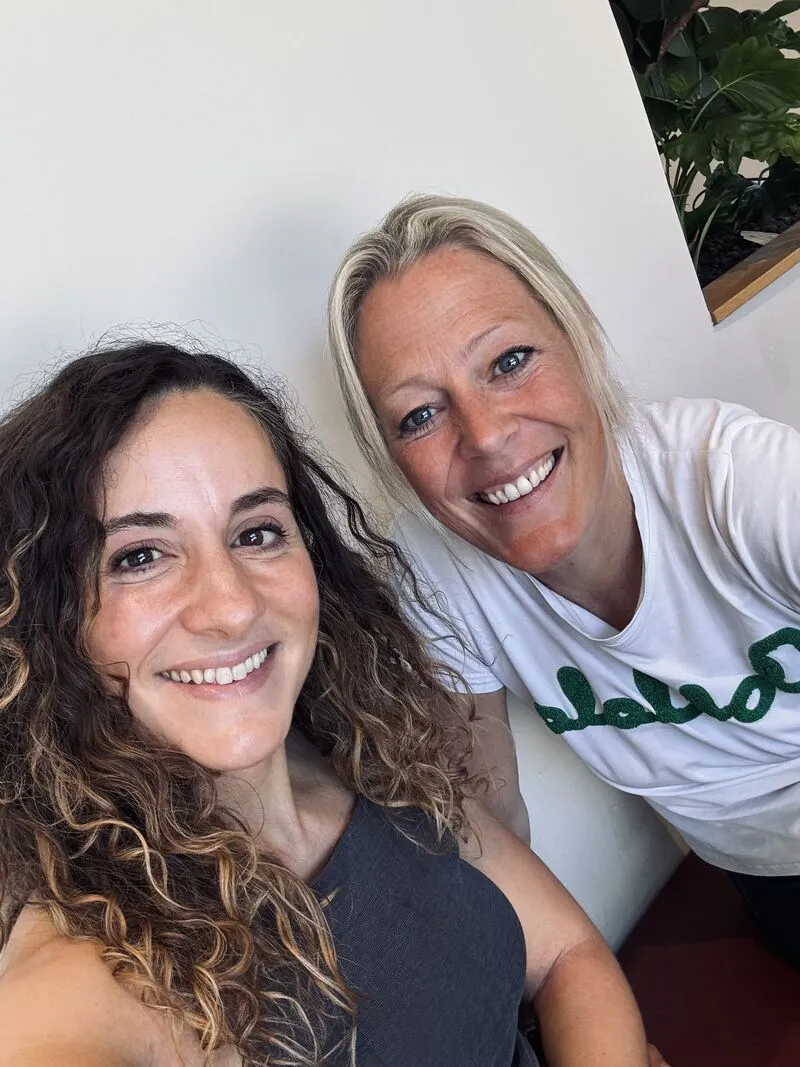 Lou and Sofia - Co-founders of SPILL Tea Storefront Image