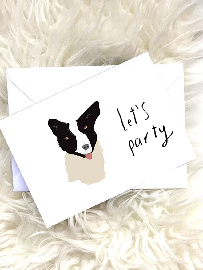 Let's Party card and envelope