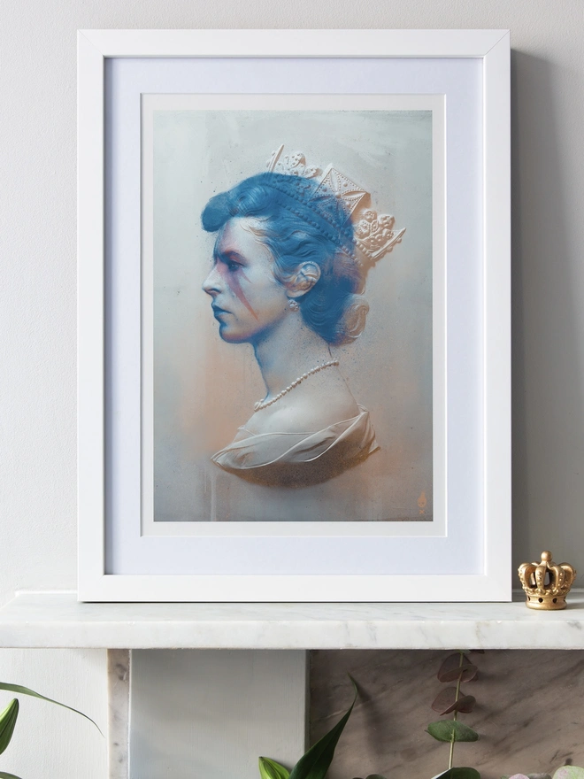 'Queen B' David Bowie Art Print