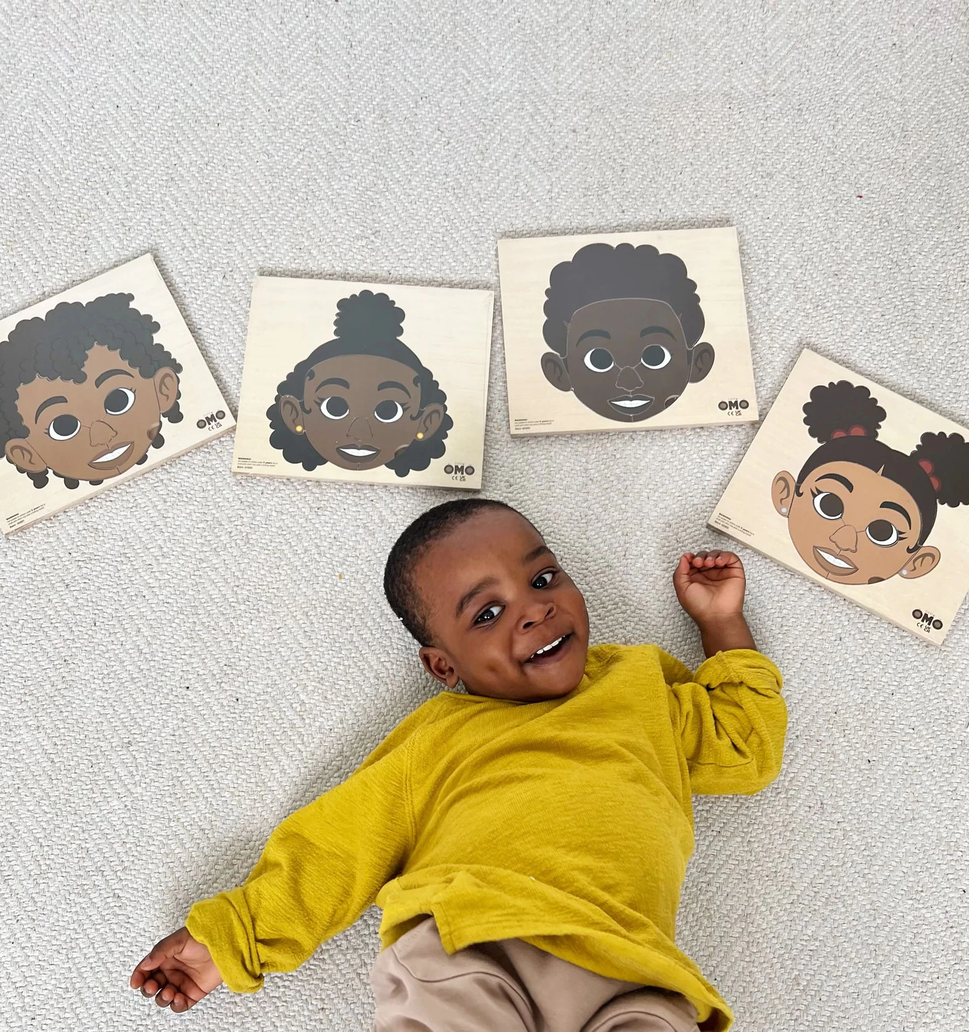 Isaiah with the five characters of the face puzzle