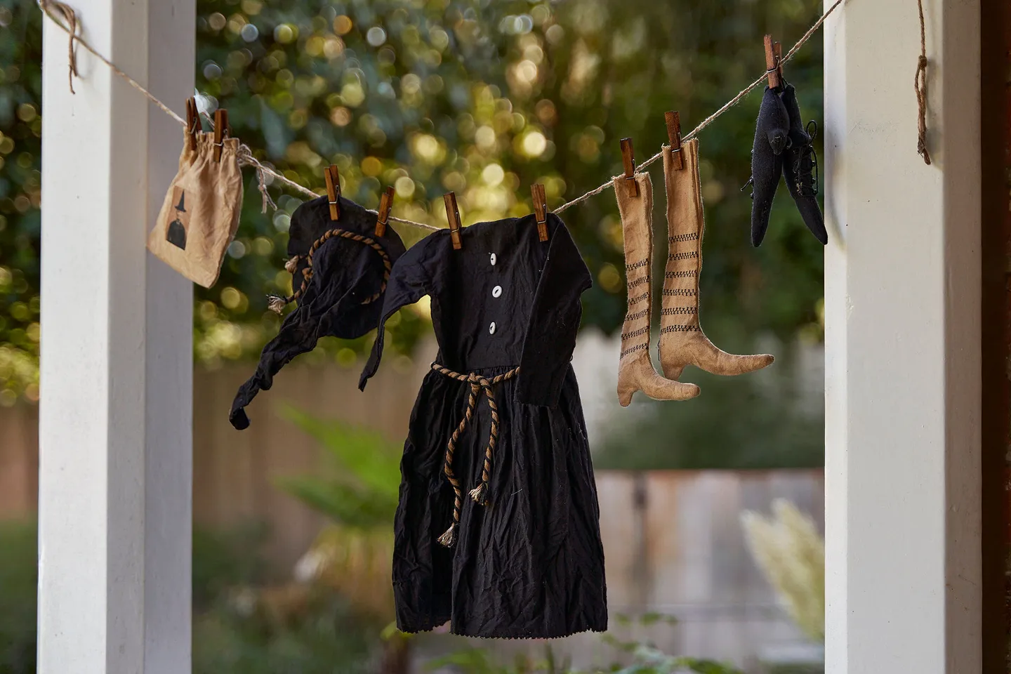 Witches washing line