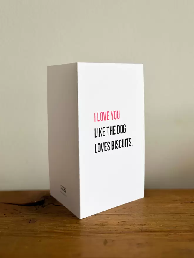 I love you like biscuits valentines card