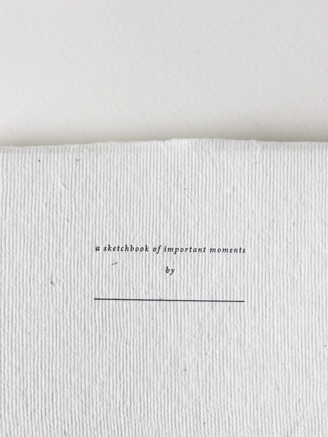 'A Sketchbook of Important Memories' Letterpress Sketchbook 